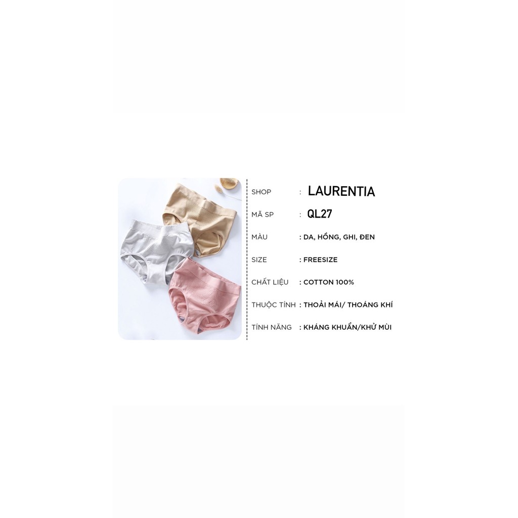 COMBO 5 Quần lót nữ cotton cạp cao co giãn 4 chiều cho 40-57kg QL27