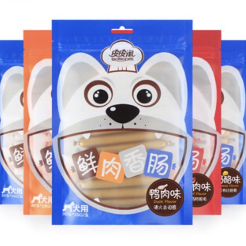 Xúc xích cho chó mèo đầy đủ dinh dưỡng, Đồ ăn vặt cho chó mèo cưng Apet