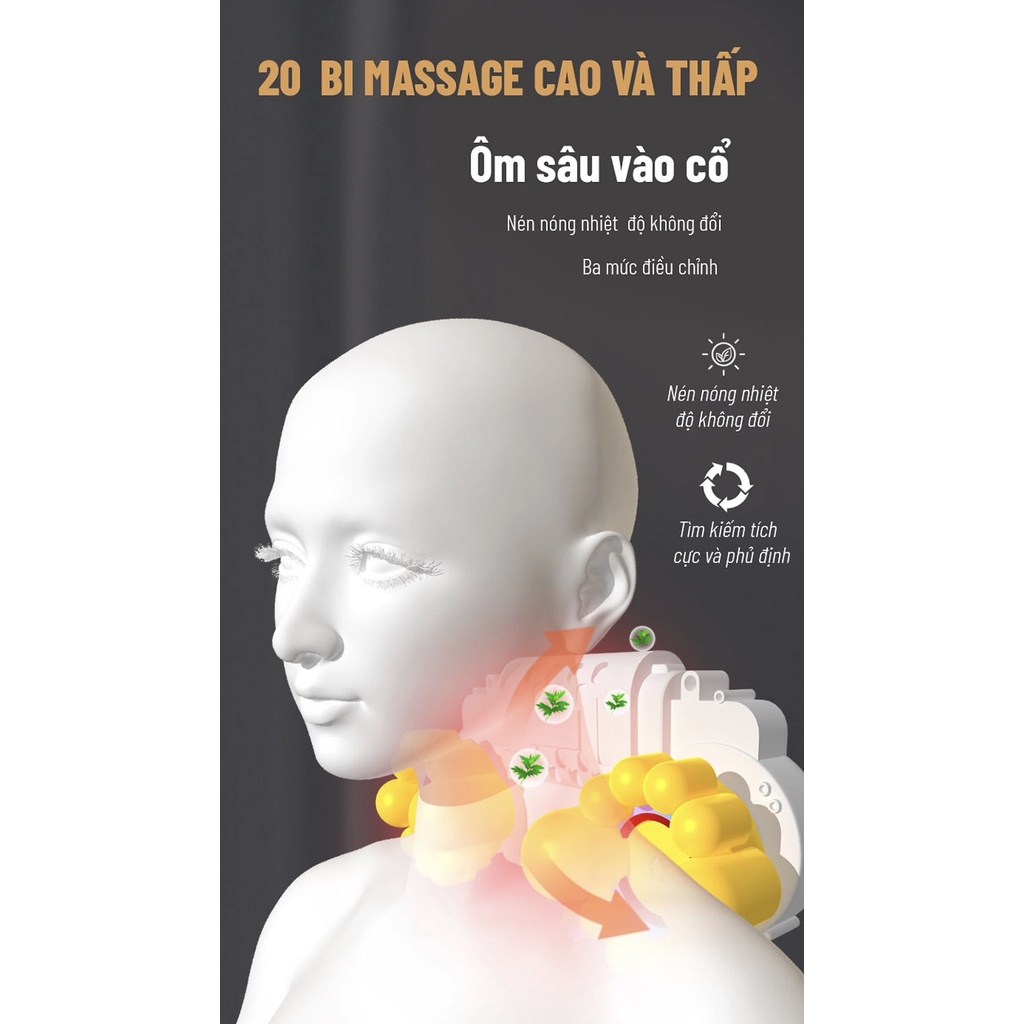 Đệm Massage Toàn Thân - Máy Massage Kết Hợp Túi Khí Và Bi Massage Nhiệt Hồng Ngoại Giúp Thư Giãn, Giảm Đau Cơ Thể