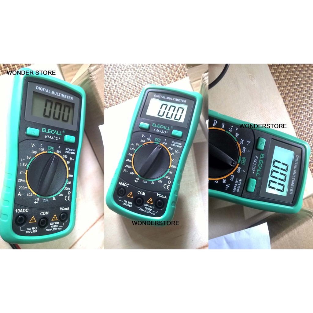 Đồng hồ đo điện vạn năng kế Elecall EM33D+ LCD đèn nền cao cấp