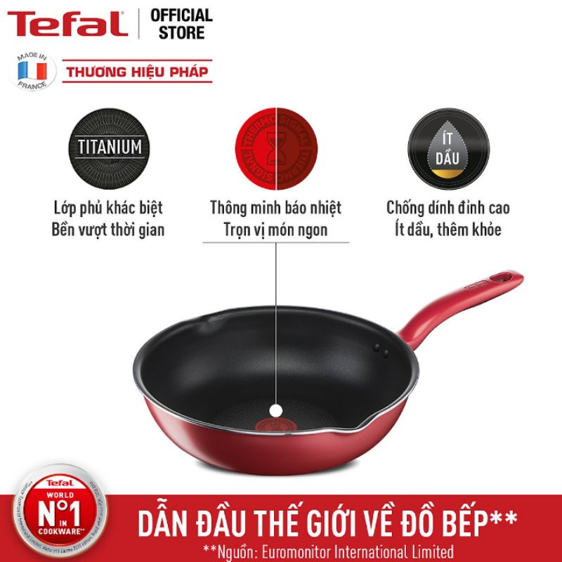 Chảo chống dính Tefal So Chef đun bếp từ 24cm sâu