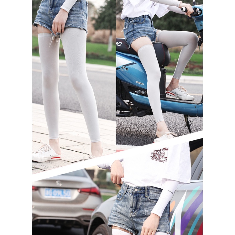 Vỏ Bọc Ống Chân Chống Nắng Bằng Lụa Mát Thời Trang Mùa Hè Cho Nam Và Nữ