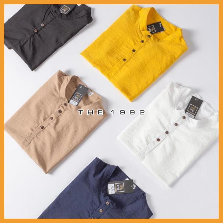 HÀNG HOT] Áo thun nam, Áo đũi nam cổ tàu cộc tay chất liệu cực mát | BigBuy360 - bigbuy360.vn