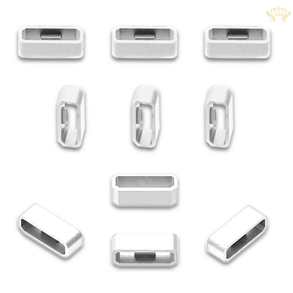 Set 10 Vòng Silicon 18mm Giữ Dây Đồng Hồ Thay Thế Màu Trắng Cho GARMIN