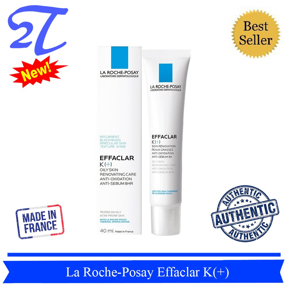 (Auth) Kem giảm mụn đầu đen La Roche-Posay Effaclar K+ 40ml