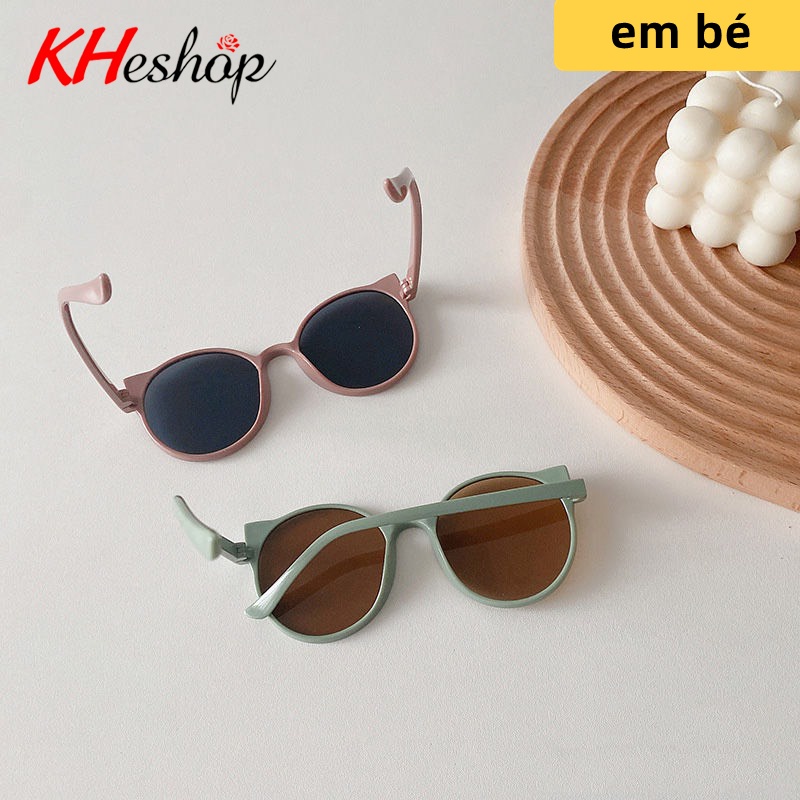 Kính thời trang cho bé 2-12 tuổi, phong cách Hàn Quốc cá tính, Trào lưu tai mèo hoạt hình dễ thương mã Y83115