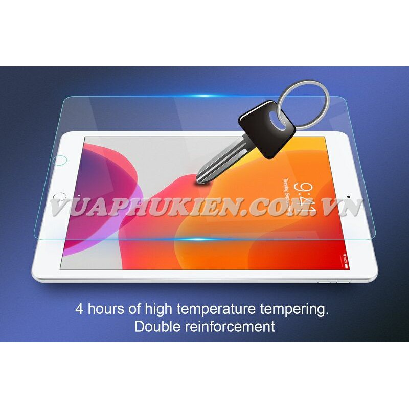 Kính cường lực + Tấm dán vân Carbon 3D mặt lưng cho iPad 10.2 Gen 7/8/9.7 2017/2018/Pro chống xước màn hình
