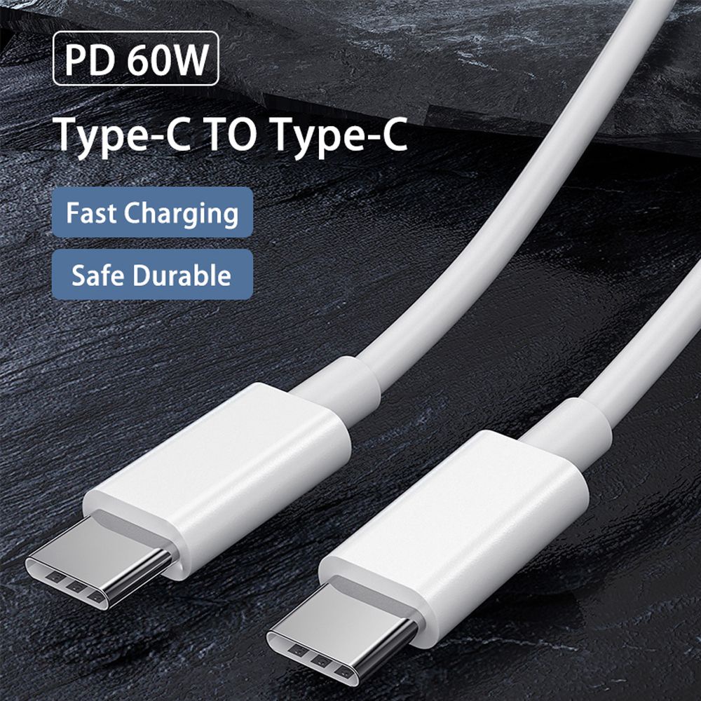 Cáp sạc nhanh USB Type C sang Type C 60W dài 0.3m/1m/2m cho điện thoại
