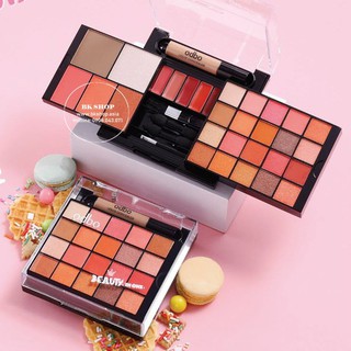 Phấn mắt Odbo Beauty In One 2 tầng có ô son môi Thái Lan