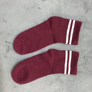 Vớ Tất Hàn Quốc Lỡ Cổ Đỏ Mận