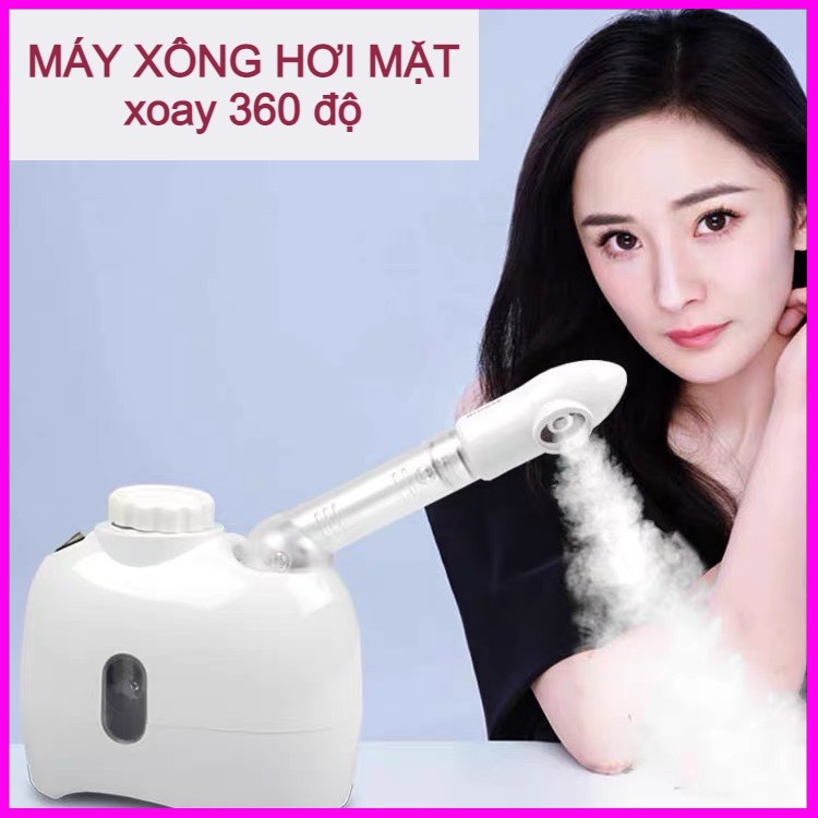 Máy xông hơi mặt xoay 360 độ K33C có ngăn chứa thảo mộc