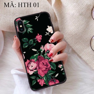 Ốp lưng iphone x viền dẻo tpu bst hoạ tiết hoa