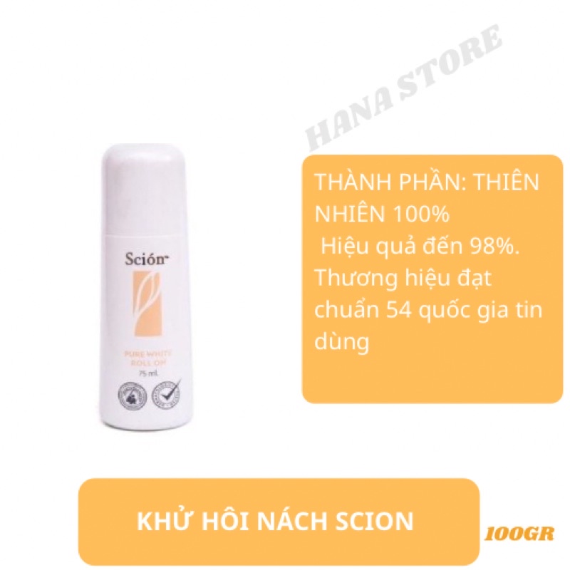 Lăn Khử Mùi Scion Nuskin Chính Hãng Mỹ Phẩm Hana Khử Mùi Hôi Nách 75ml