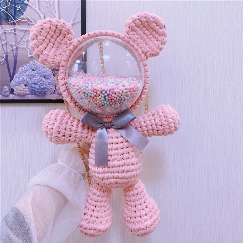 (CÓ VIDEO HƯỚNG DẪN) Set túi gấu trong suốt (KHÁCH NHẮN TIN MÀU CHỌN)