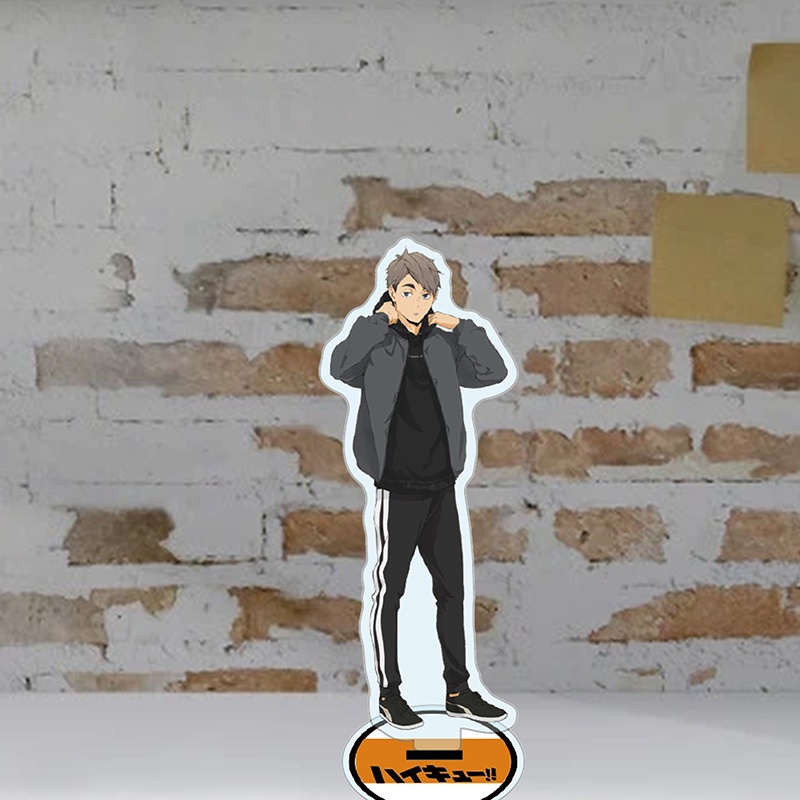 Mô hình nhân vật anime Haikyuu Hinata Shoyo Tobio Kageyama có giá đỡ bằng acrylic