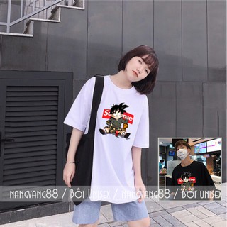 Áo thun unisex tay lỡ songoku sup