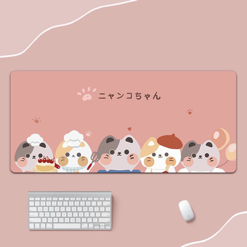 Tấm Lót Chuột & Bàn Phím Máy Tính Cỡ Lớn Chống Trượt In Hình Hoạt Hình Dễ Thương