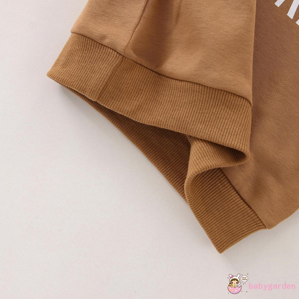 Bộ Áo Sweater Cổ Tròn In Chữ + Quần Dài In Họa Tiết Halloween Dễ Thương Thời Trang Cho Bé Trai Từ 0-24 Tháng Tuổi