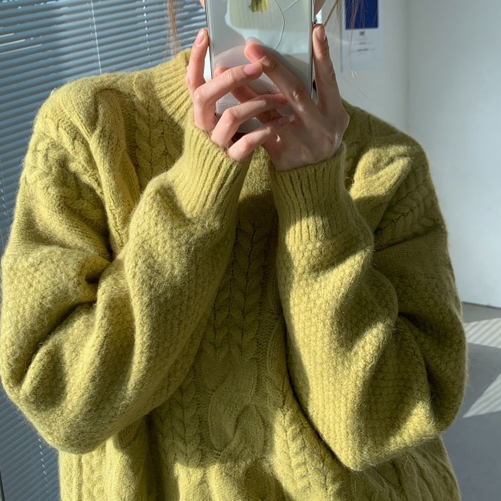 Áo Len Tay Dài Màu Sắc Thời Trang Hàn Quốc Cho Nữ