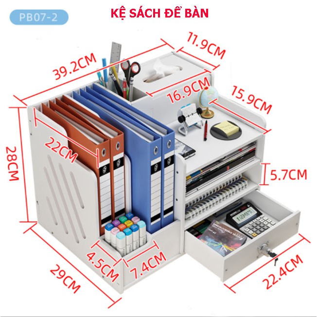 Giá Sách Để Bàn Làm Việc Có Khóa - kệ Để Sách Tiện Ích Văn Phòng Công Sở