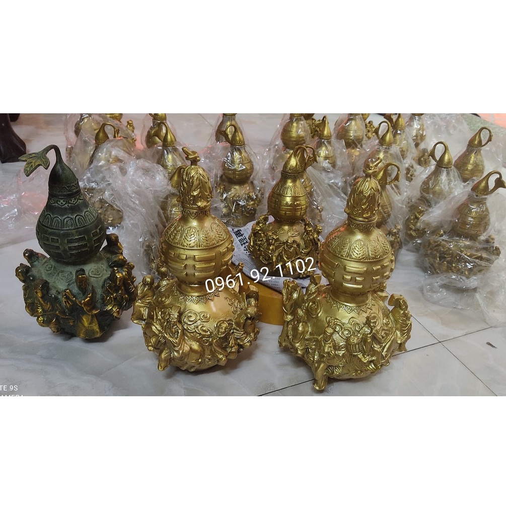 Hồ lô bát tiên bằng đồng 20cm và 28cm hàng y hình shop chụp!
