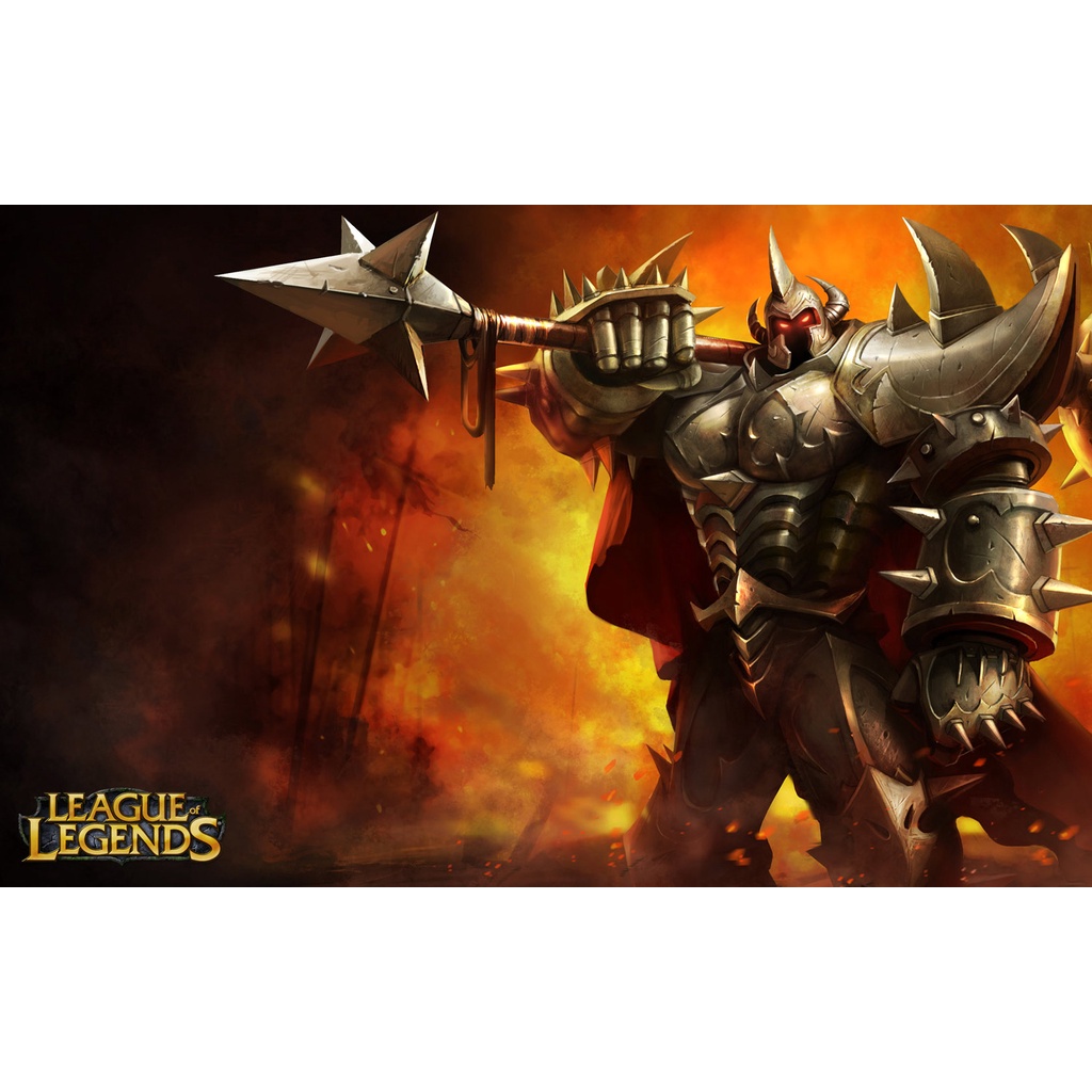 Poster A3, A4, A5 dán tường League of Legends, decal trang trí có keo MORDEKAISER - Mẫu 1, nhận in theo yêu cầu