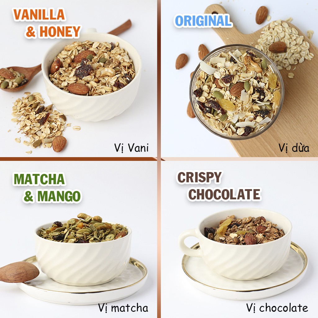 Granola Giảm Cân Vị Dừa Không Đường LANHFOODS | BigBuy360 - bigbuy360.vn