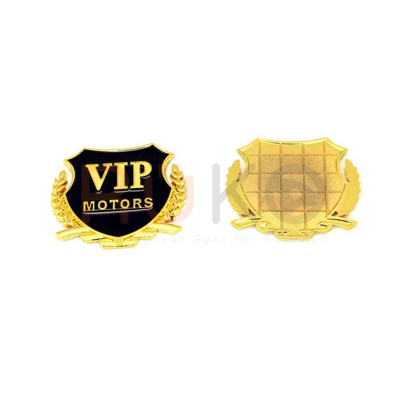 01 Tem dán, Miếng dán huy hiệu in logo VIP motors