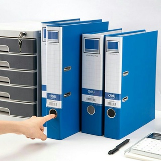 Bìa còng Deli A4 F4 xanh dương