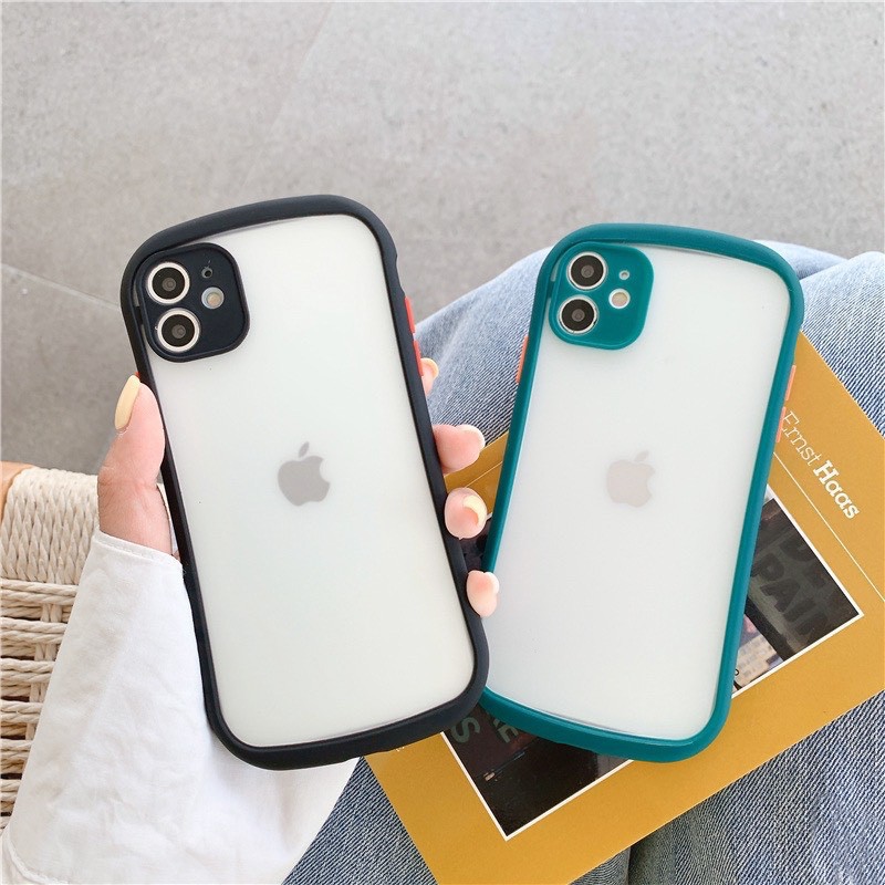 Ốp Lưng Iphone Viền Cong Nhám Chống Sock, Va Đập Bảo Vệ Camera - E265