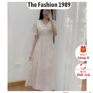 Đầm - váy hoa nhí cổ ren 🦋 Váy hoa nhí phong cách vintage siêu hot 2021 🦋