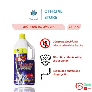 Thông Tắc Cống, Thông Tắc Ống Thoát Nước, Chống Hôi Siêu Mạnh 5 phút Sifa 300g/700g/1400g