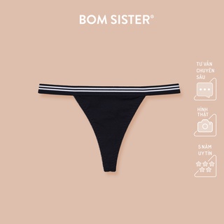 Quần lót lọt khe cotton pha lưng vừa viền sọc trắng BOM SISTER Q4080