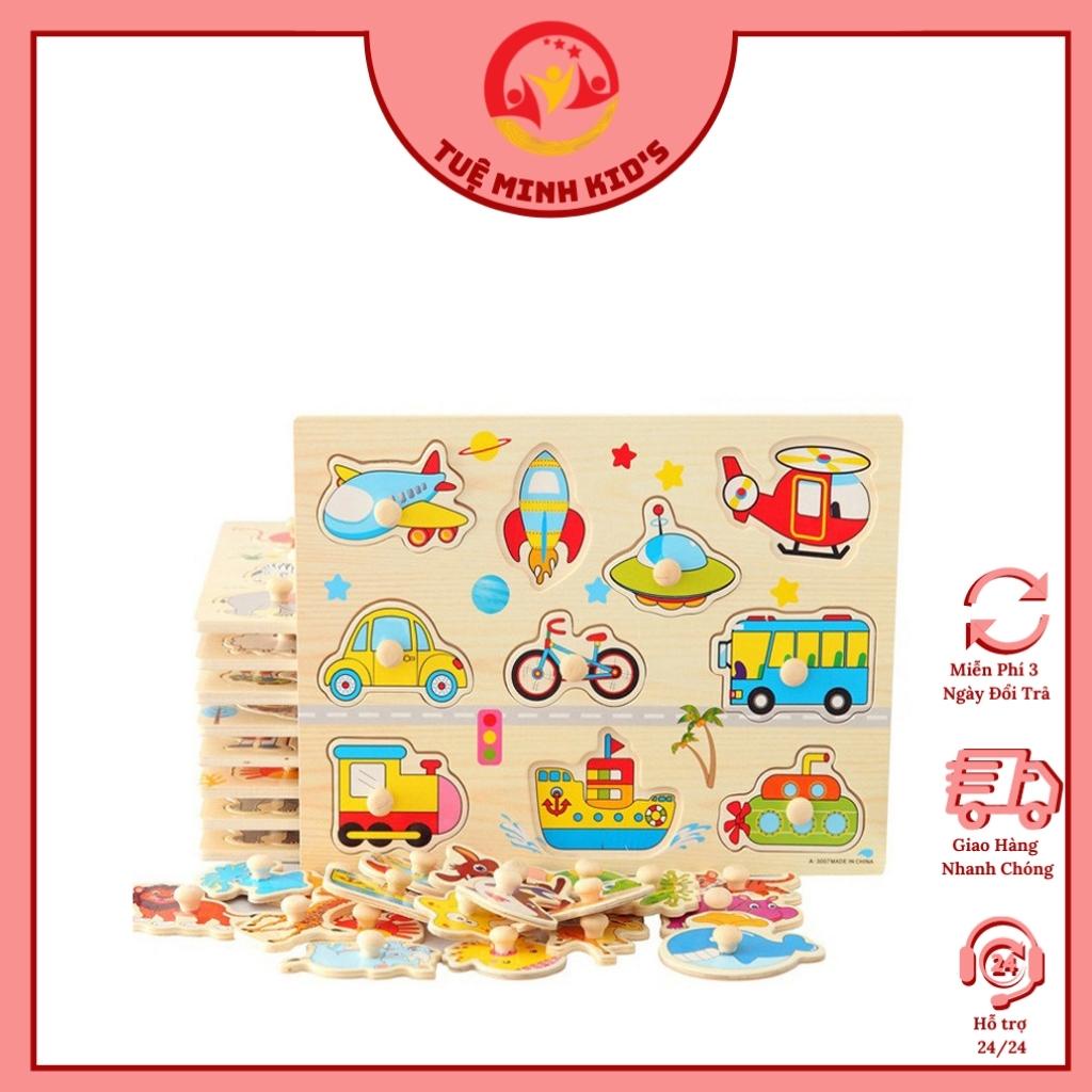 Đồ Chơi Bảng Ghép Hình Núm Gỗ Bảng Gỗ Có Núm Cho Bé Loại To Đẹp 22×30cm Nhiều Chủ Đề Đồ Chơi Phát Triển Trí Tuệ Tuệ Minh