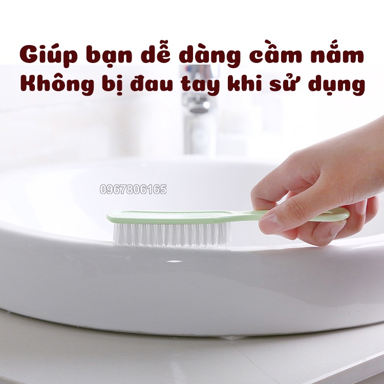 Bàn Chải Giặt Quần Áo, Giày Dép Bằng Nhựa Lông Mềm, Có Tay Cầm Chắc Chắn