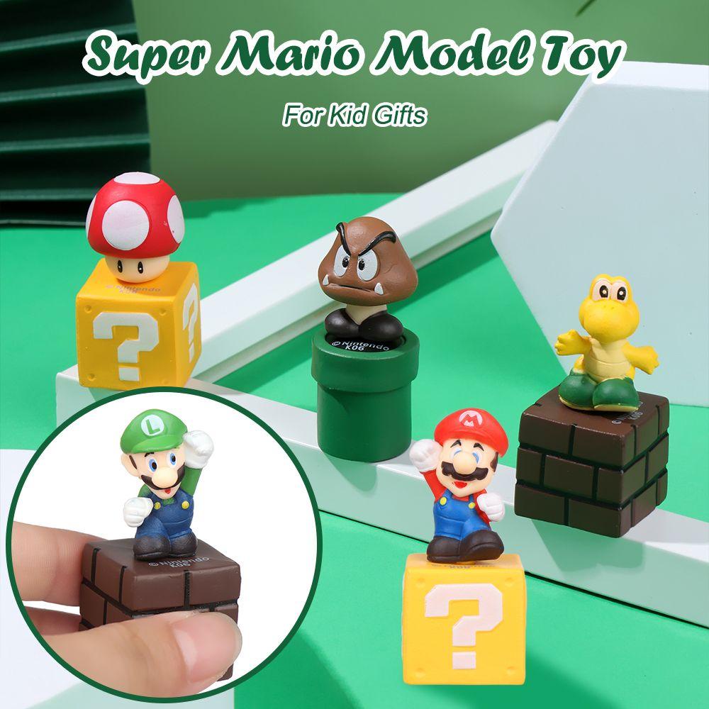 Set 5 Mô Hình Đồ Chơi Nhân Vật Super Mario Bros