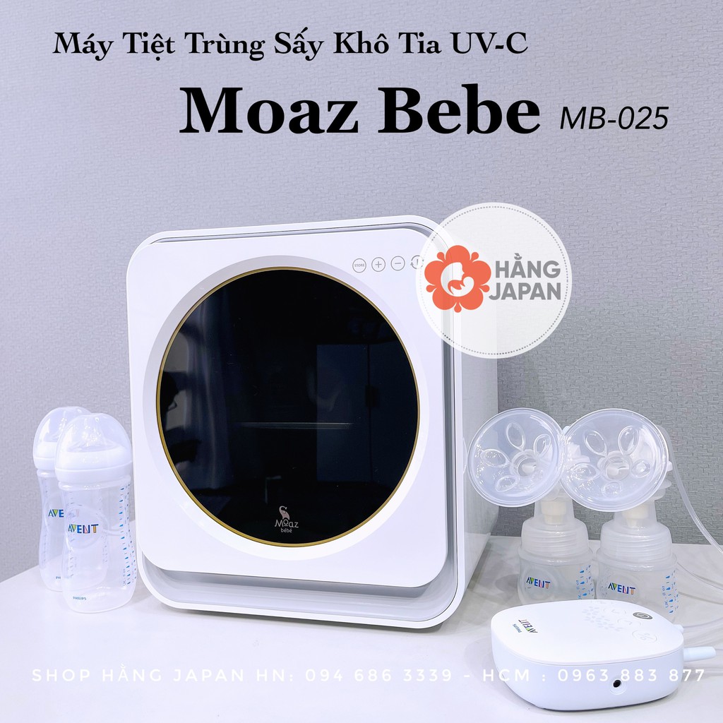 [ BH CHÍNH HÃNG] Máy tiệt trùng sấy khô bảo quản bình sữa tia UV-C Moaz BéBé MB-025