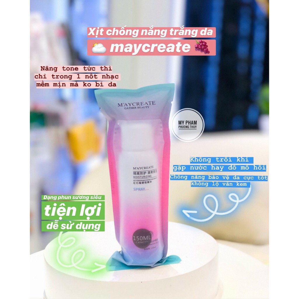 XỊT CHỐNG NẮNG TRANG ĐIỂM Maycreate +++