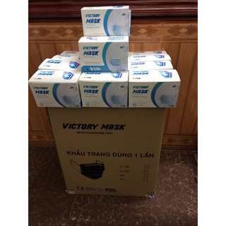 (GIÁ SỈ) HỘP 50 CHIẾC KHẨU TRANG Y TẾ 4 LỚP Victory mask - Hàng VN đạt chuẩn.