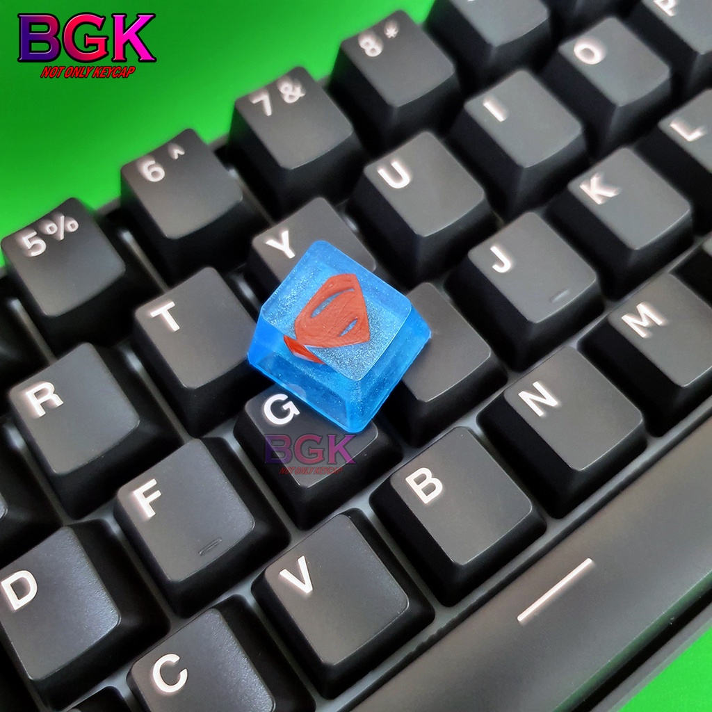 Keycap Lẻ hình LOGO Superman DC OEM profile ( keycap resin độc lạ )( Keycap Artisan )
