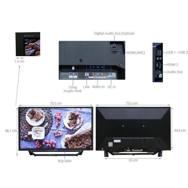 tivi sory 4k -32inch- 32w600