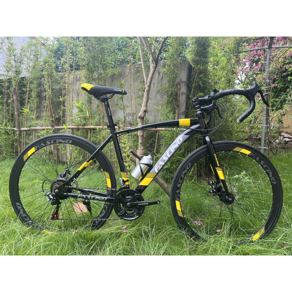 Xe đạp đua FASCINO FR700, Khung thép cường lực, Bộ đề 21 tốc độ, Xe mới bảo hành 1 năm