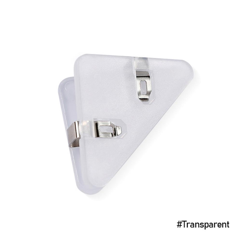 Bộ 5 Kẹp Góc Sách Hình Tam Giác Trong Suốt Dễ Thương E4I1