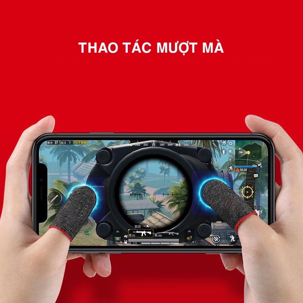 Bao Tay Chơi Game Free Fire Pubg Liên Quân Chống Mồ Hôi mượt sợi Carbon