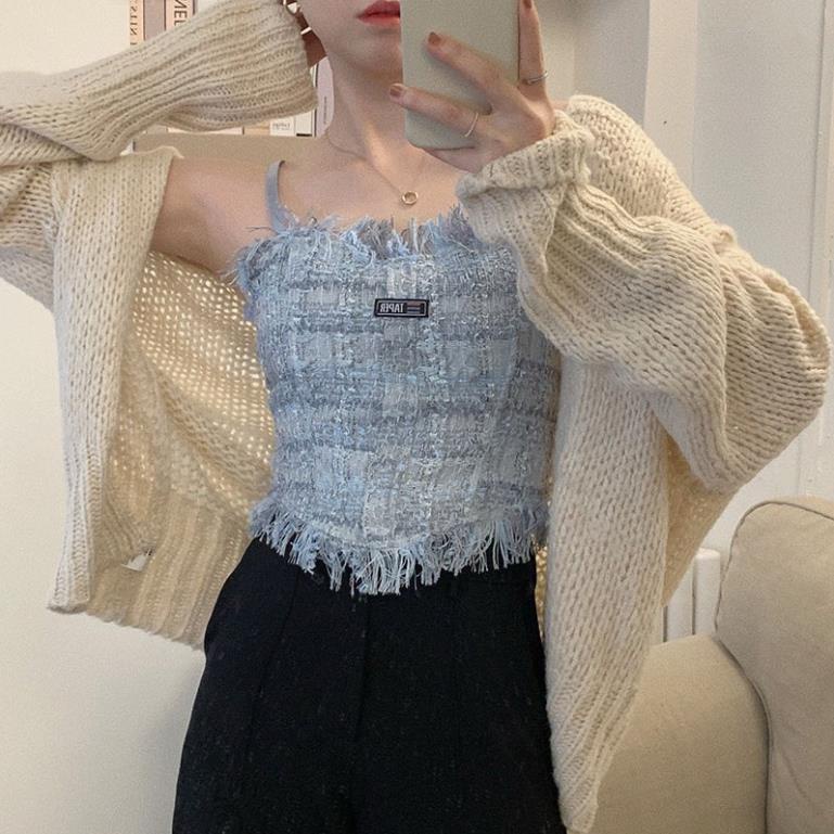 Áo Bra 2 Dây Nữ Dáng Croptop Chun Lưng Kèm Đệm Mút Siêu Xinh Siêu Hot