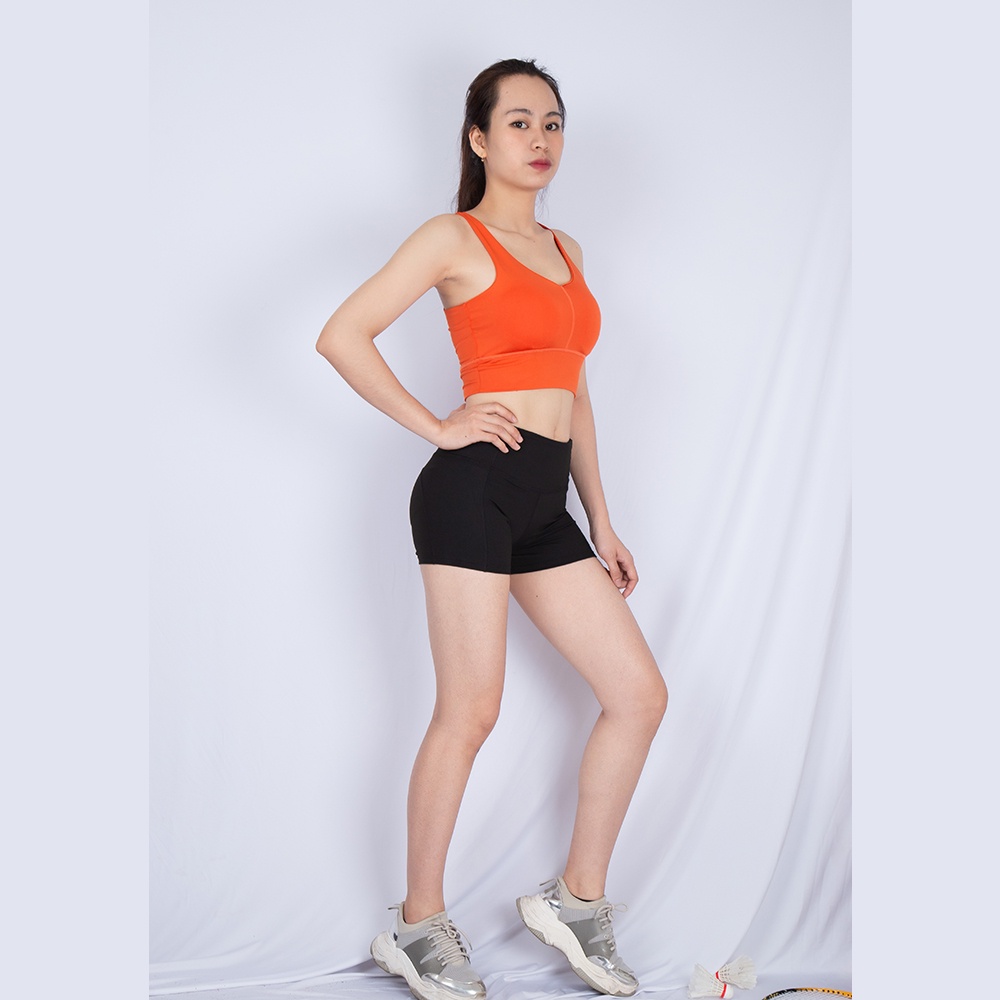 Bộ đồ (Quần đùi ôm V1 - Áo bra cổ tim) tập gym, aerobics, đi bơi hay chạy bộ