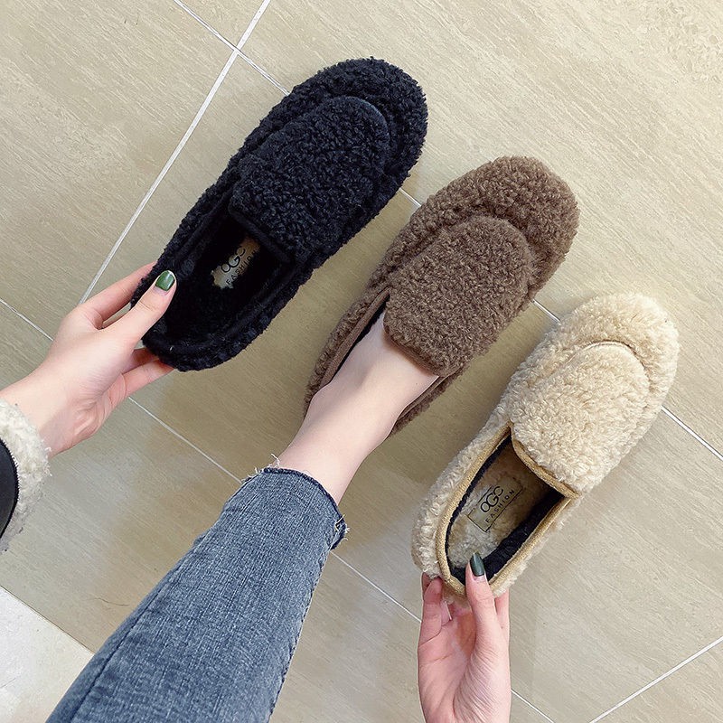 Giày Lười Lót Nhung Đế Bệt Thời Trang Dành Cho Nữ | BigBuy360 - bigbuy360.vn