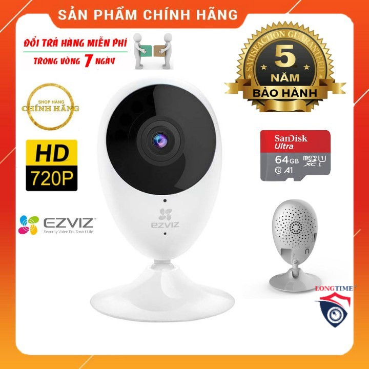 (TẶNG THẺ 64G) Camera Wifi Ezviz CS-CV206 720P - Hàng Chính Hãng bảo hành 5 năm - 1 đổi 1 trong 7 ngày