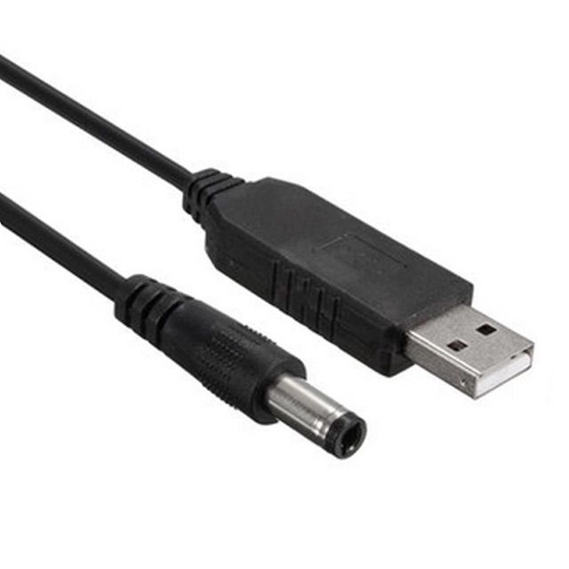 ✔️Cáp chuyển đổi điện áp từ cổng USB 5V sang 12V-1A lắp sạc dự phòng nguồn cho modem hay đèn Led gầm xe máy ô tô