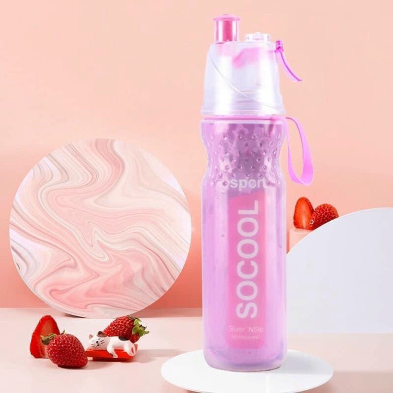Bình Nước Phun Sương Giữ Đá Lạnh 2in1 SOCOOL -ALZS | BigBuy360 - bigbuy360.vn